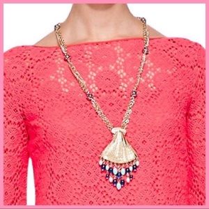 LILLY PULITZER | “Bomb Shell” Gold Tone Necklace